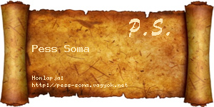 Pess Soma névjegykártya
